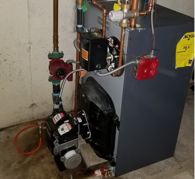 Residential boiler installation